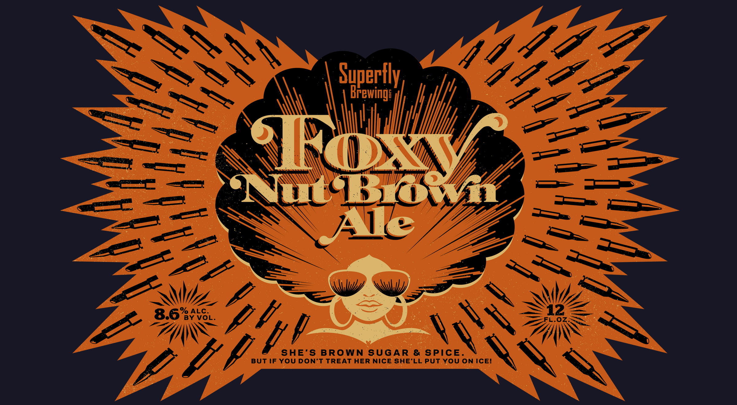 Foxy Nut Brown Ale Beer Label